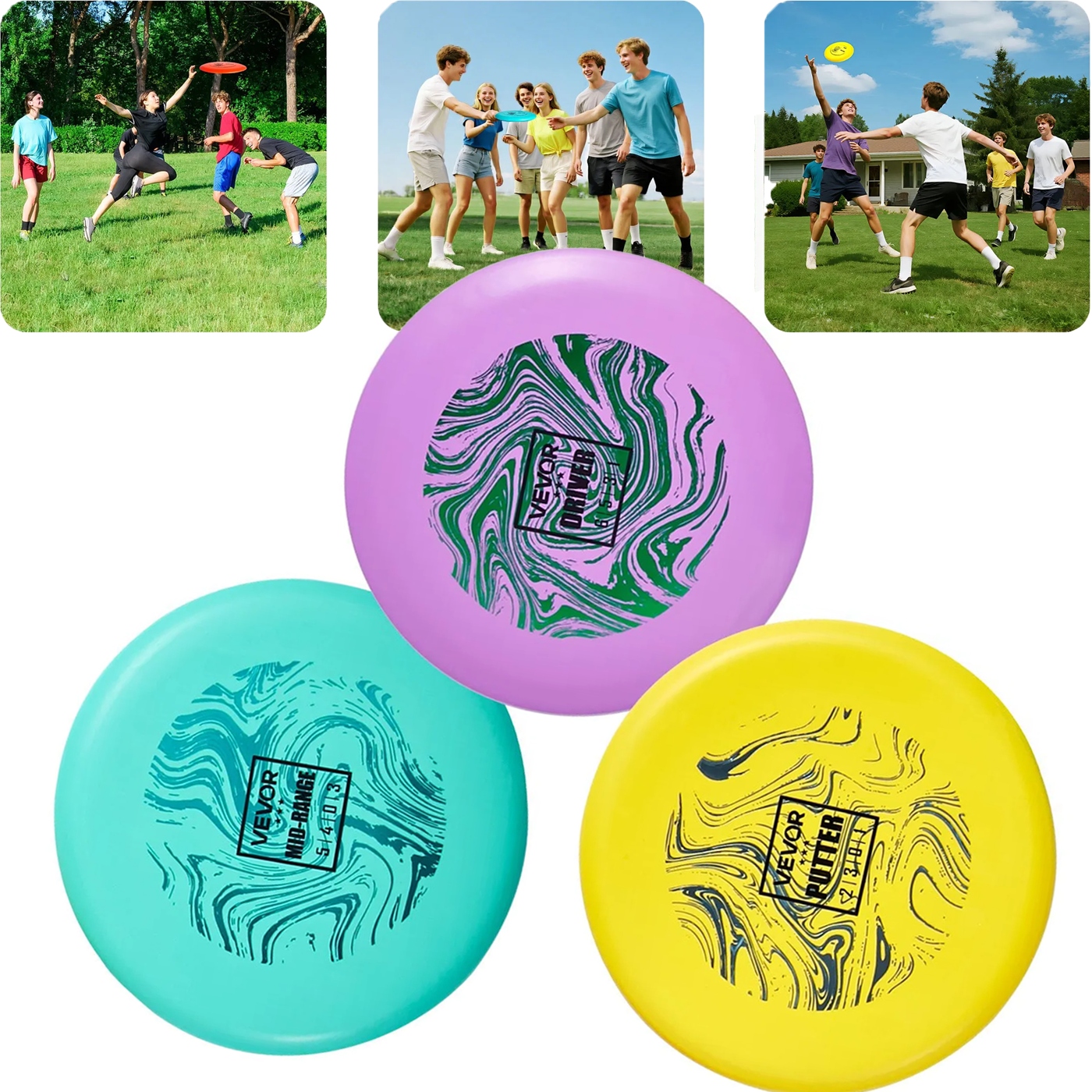 Sada pro Disc Golf 3 disky Pdga Putter Midrange Driver Frisbee Tréninkový