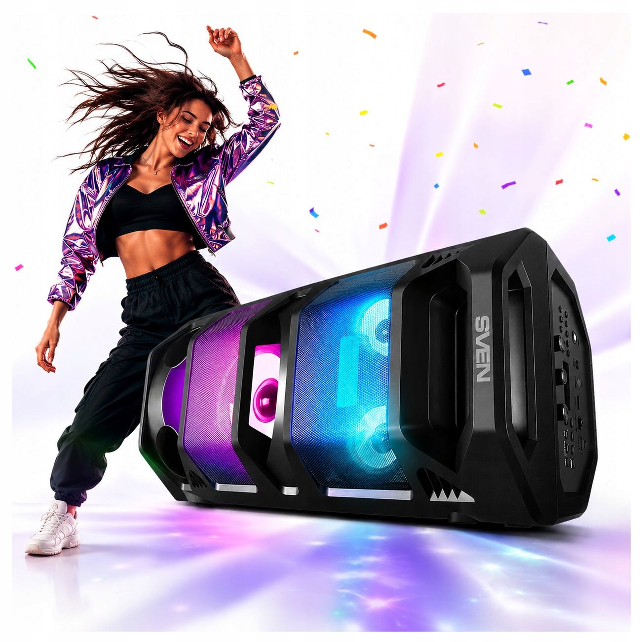 Sven PS-670 Bluetooth reproduktor čierny Fm, karaoke, Usb, prenosný mobilný