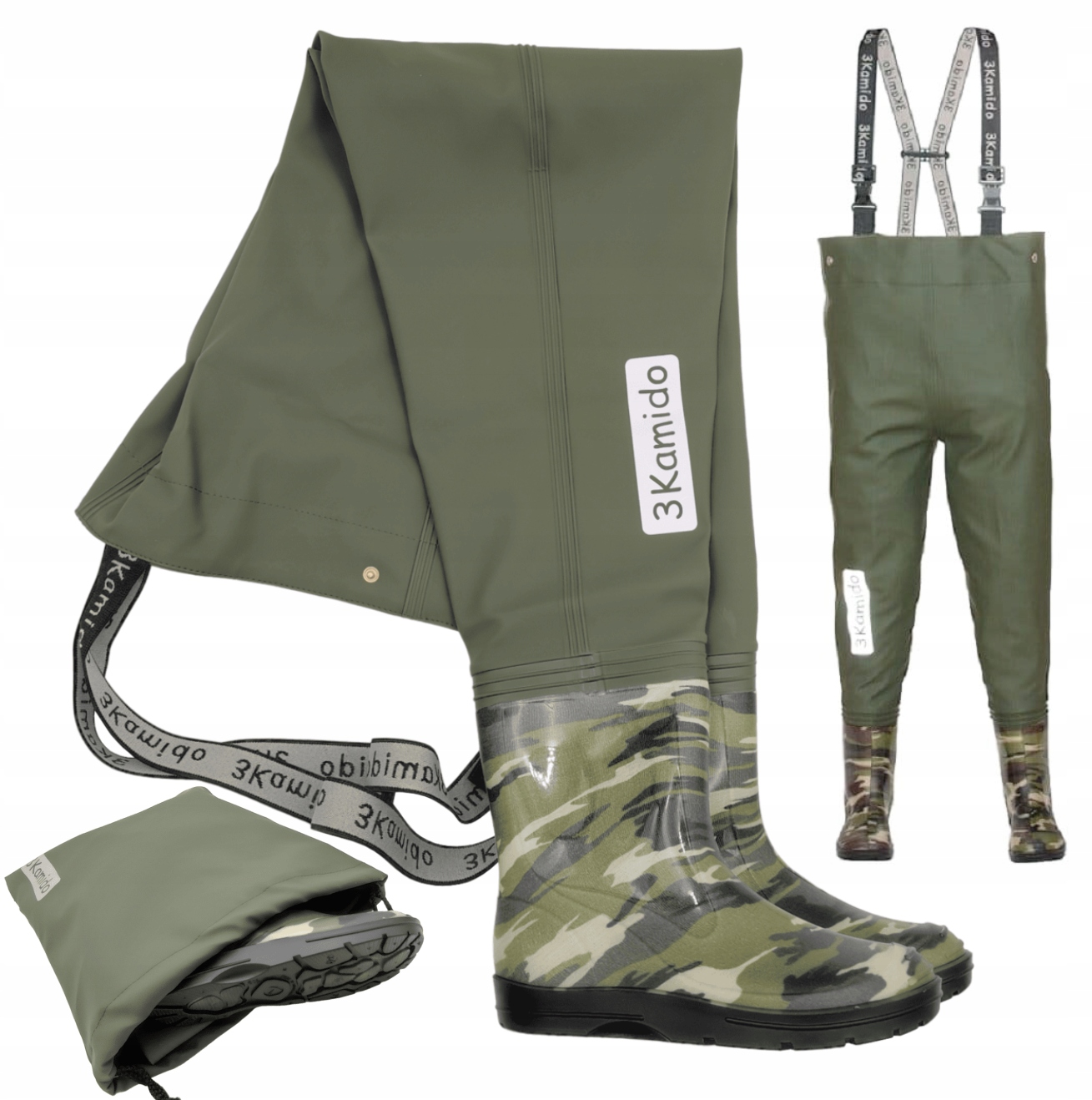 Spodniobuty Dziecięce Wędkarskie Wodoodporne Moro 3KAMIDO 24/25