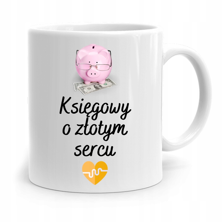 

Kubek Księgowej Księgowego Księgowy Złotym Sercu
