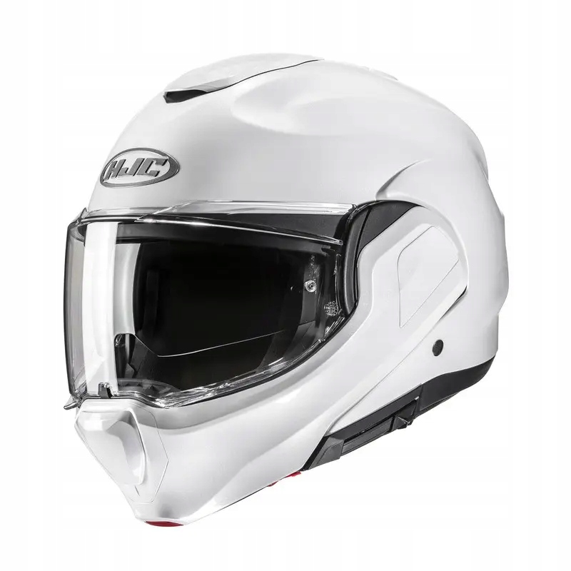 Motocyklová prilba s otočnou čeľusťou Hjc F100 Solid Pearl White L
