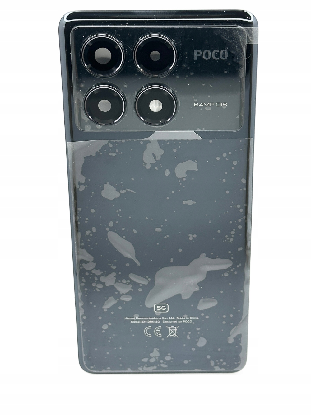 Tylna klapka Xiaomi Poco X6 Pro 5G Czarny z osłoną obiektywu