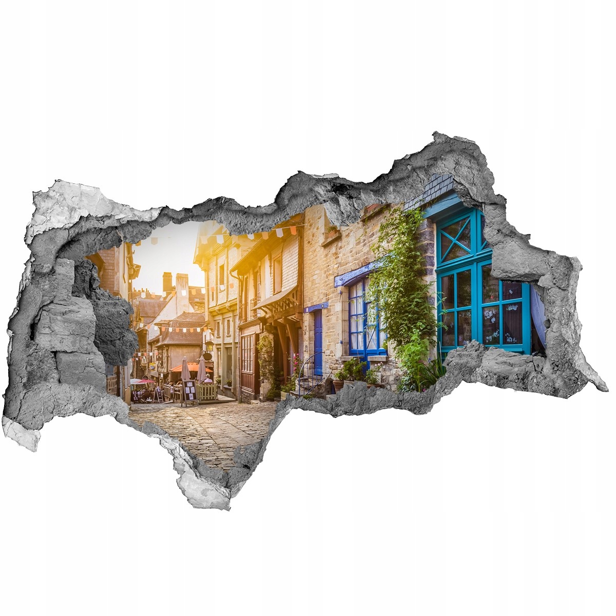 

Fototapeta dziura na ścianę 3d Urokliwa uliczka