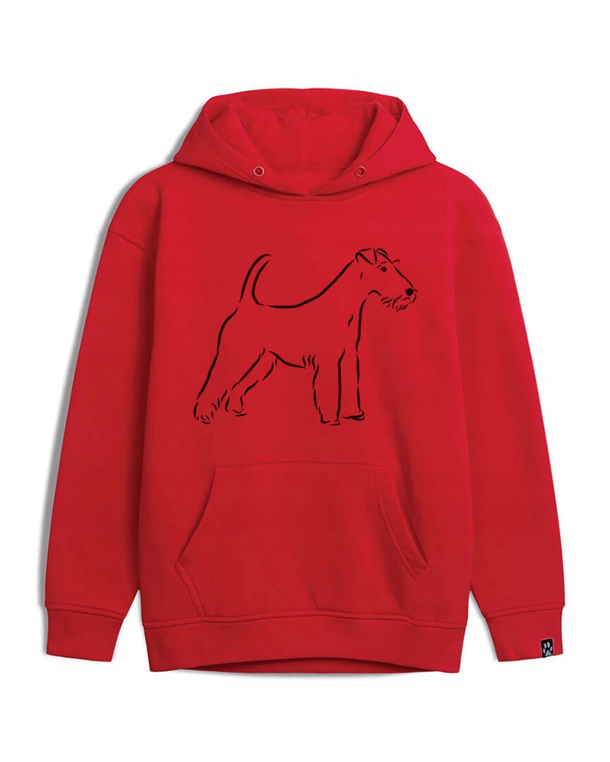 Mikina s plemenem psa Foksterier unisex s kapucí