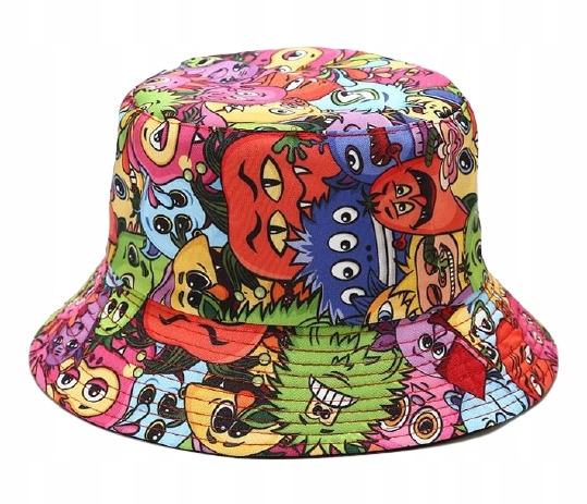 

Kapelusz Bucket Hat Dwustronny Cartoon 2w1