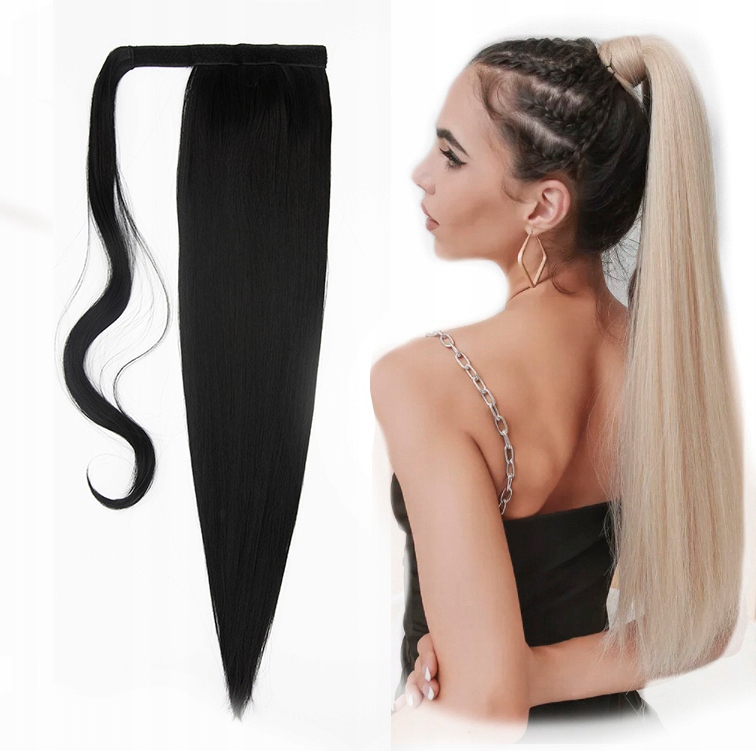 

Doczepiany Kucyk kitka 60cm Dopinka Prosty