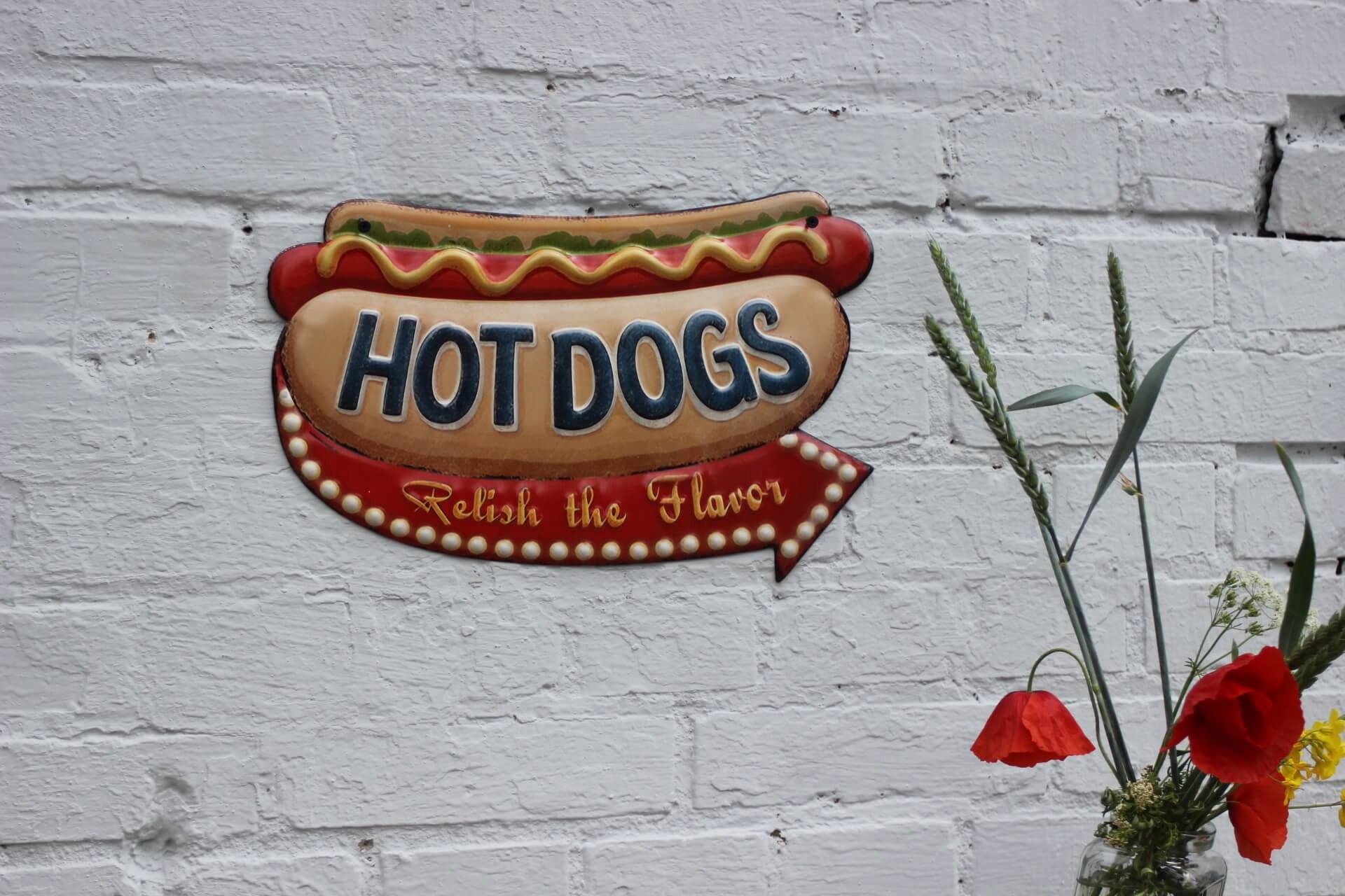 Antyki24 - Metalowa Tablica Plakat Frytki Fast Food Retro Wysokość produktu 25 cm