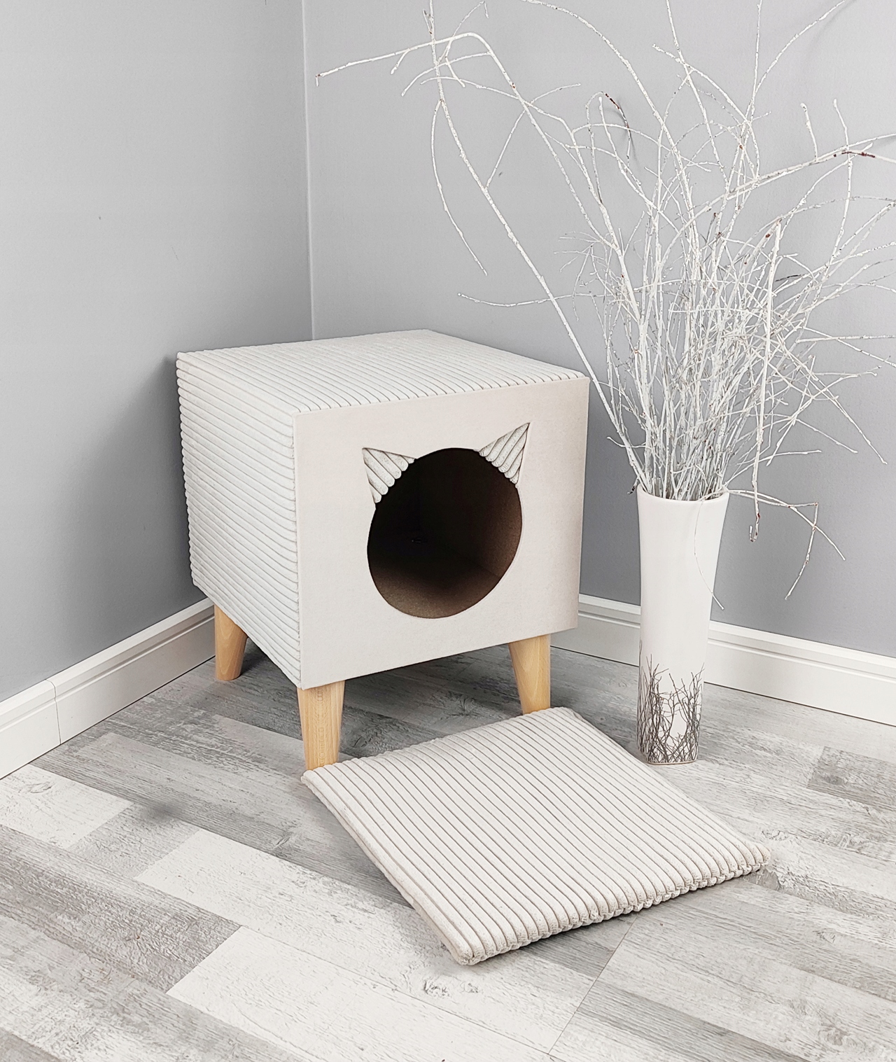 Levně Velký Útlný XXL Pro Kočky Skandinávský Pelíšek , Sametové Barvy