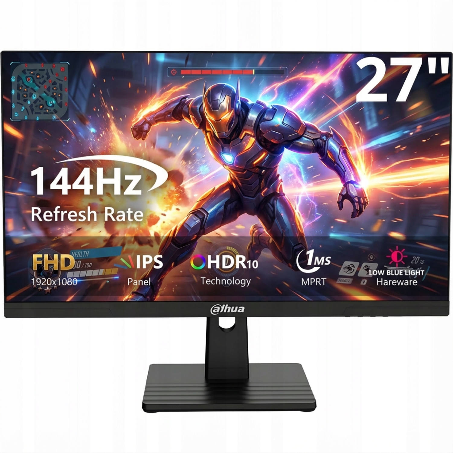 Bezrámčekový Led herný monitor Dahua 27 palcov Full Hd 144 Hz 1MS Ips HDR10