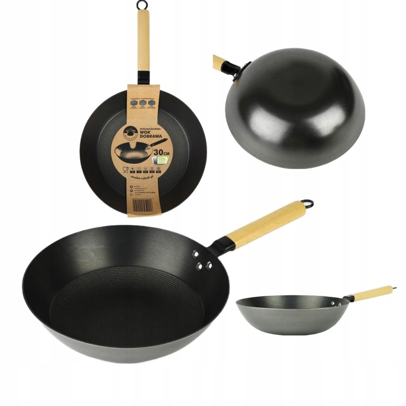 

Patelnia Żeliwna Głęboka Wok Emalia Rybnik 30 cm