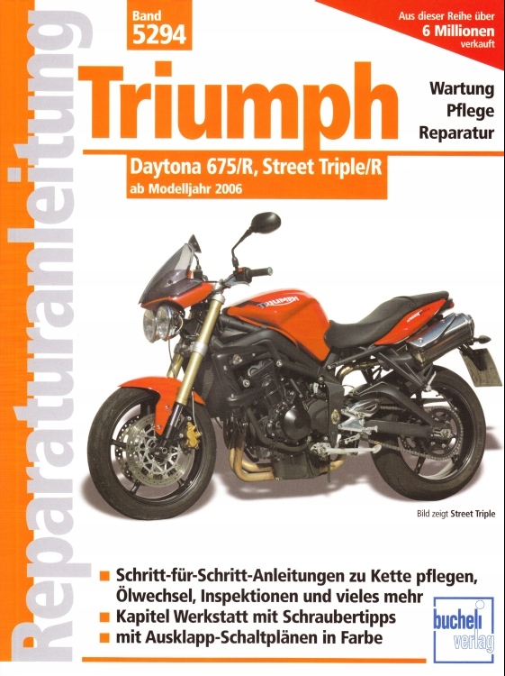 Triumph 675 R Daytona Street Triple 06-16 inst nap