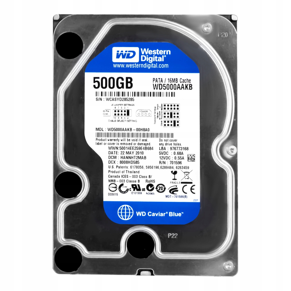 Wd Caviar Blue 500GB 7.2K Ata 3.5'' WD5000AAKB