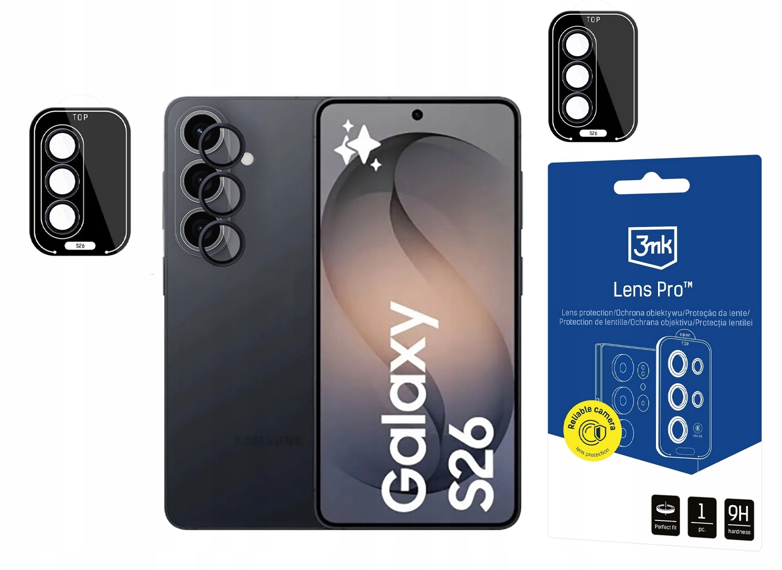 3mk Sklo Lens Pro Ochrana objektívu pre Samsung Galaxy S26 Čierna