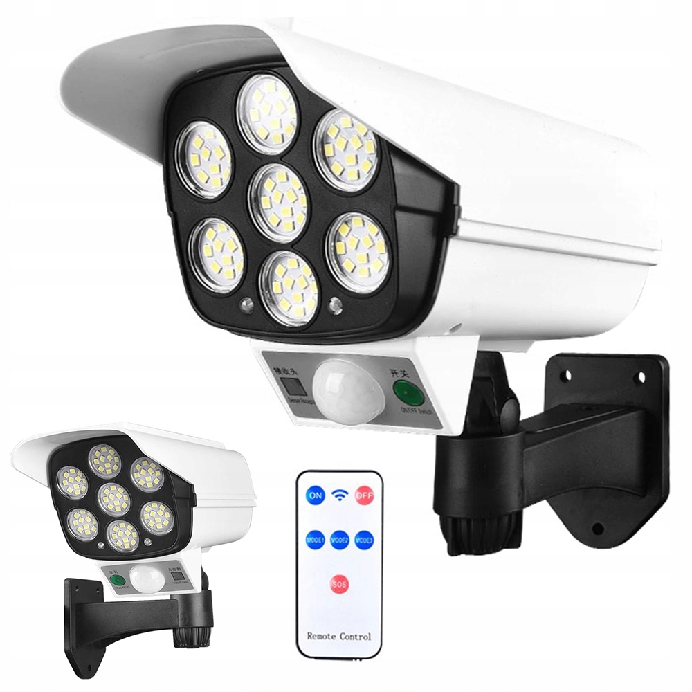 

Kamera Atrapa Lampa Solarna Czujnik Ruchu Pilot