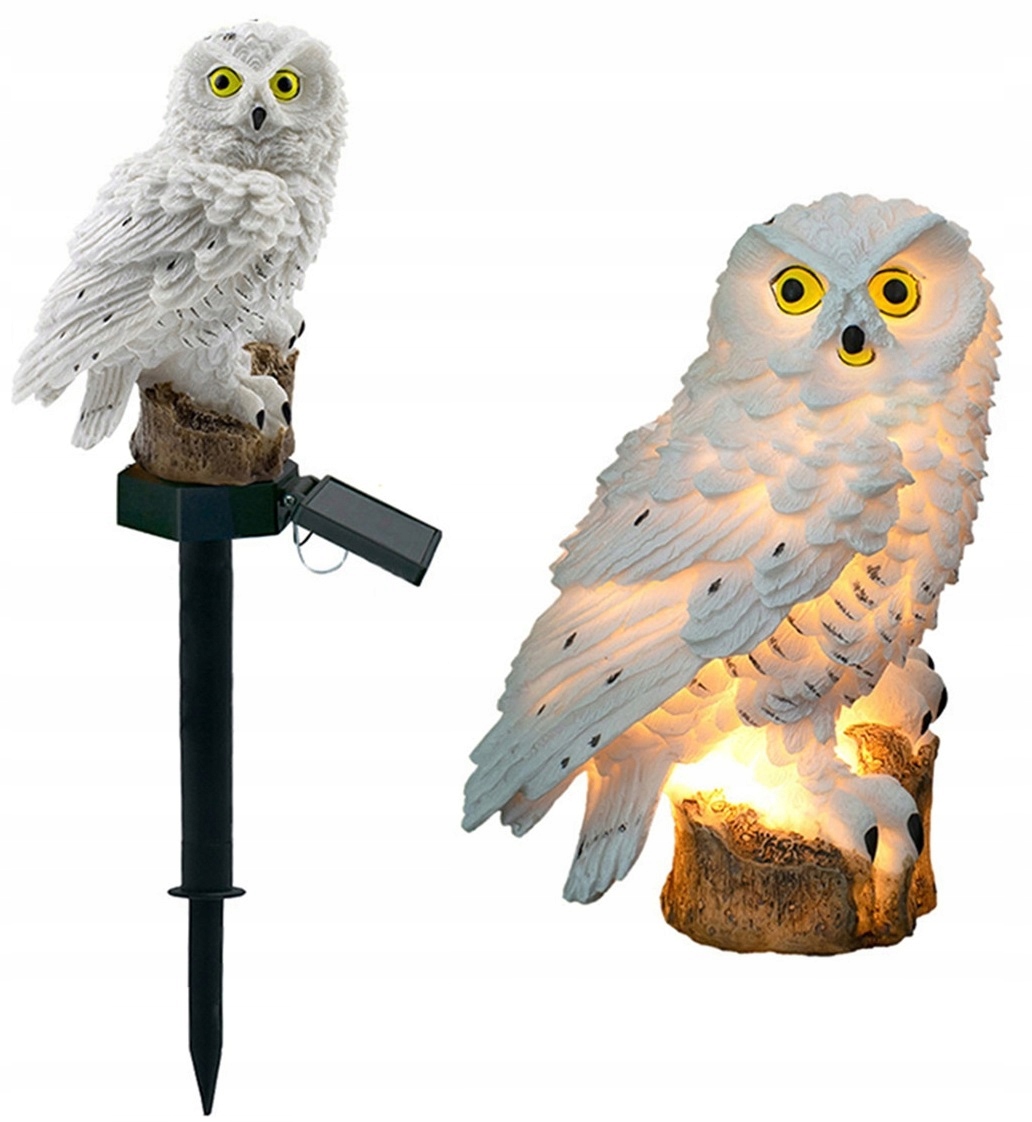 LAMPA SOLARNA SOWA LED OGRODOWA WBIJANA