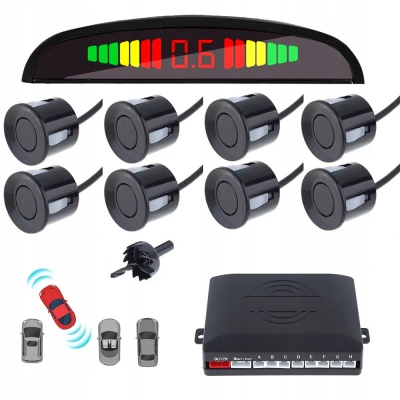 8 датчиків паркування дисплей блок управління kpl