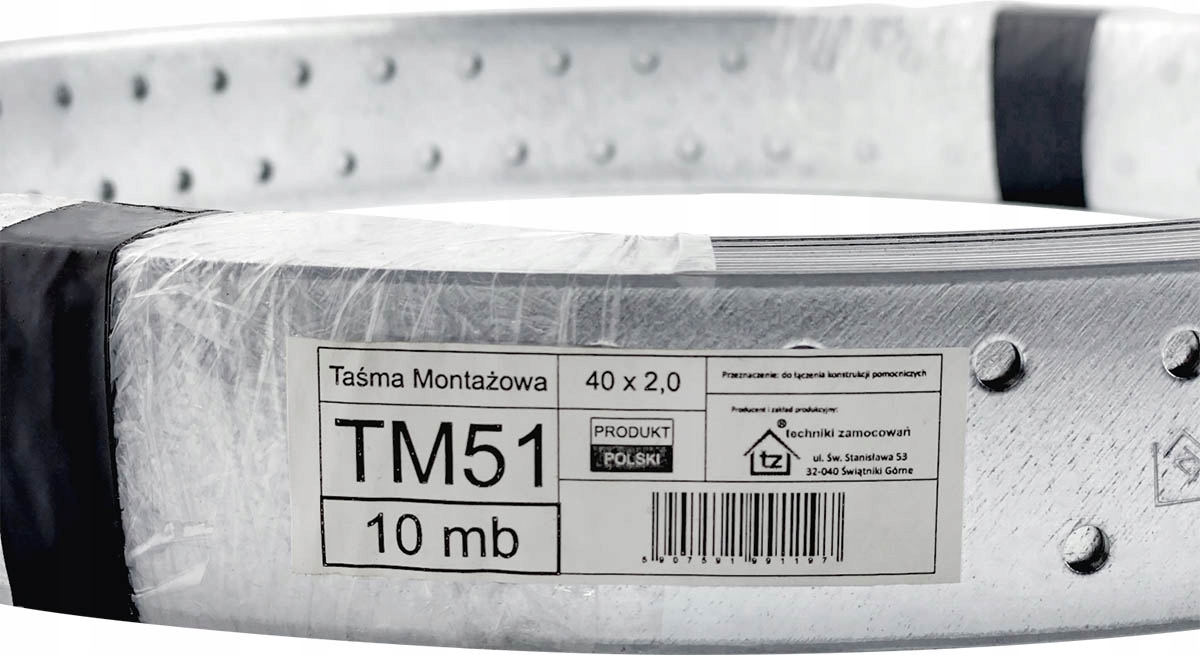 Montážní ocelová páska perforovaná 40x2 mm 10 m