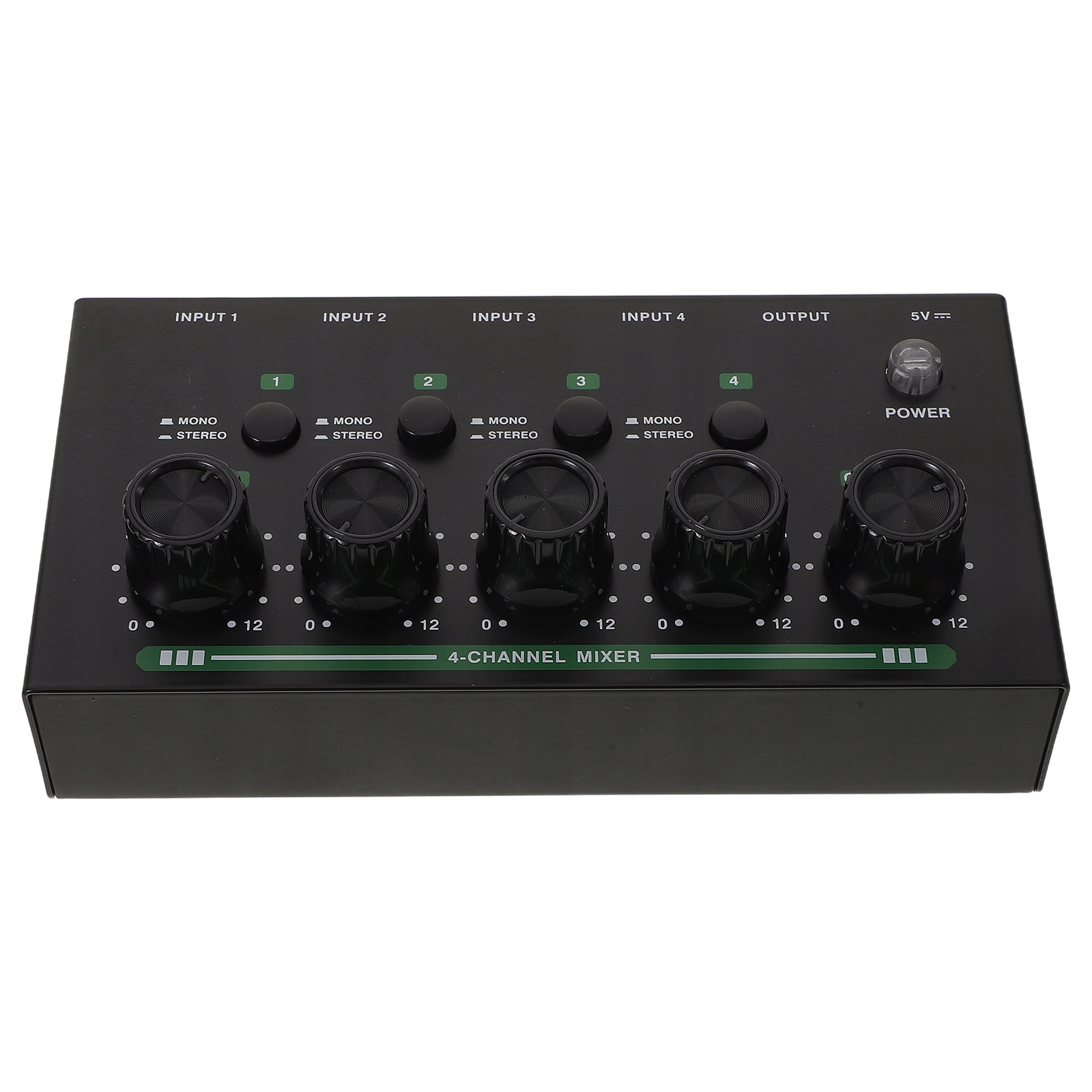 ZESTAW MINI Mikser Audio 4-Kanałowy - Łatwy w Obsłudze - Do Kontroli Dźwięku Na Żywo