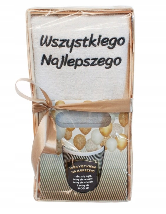 Na 18-99 Urodziny Kosz Prezentowy Upominek Zestaw Ręcznik Kubek