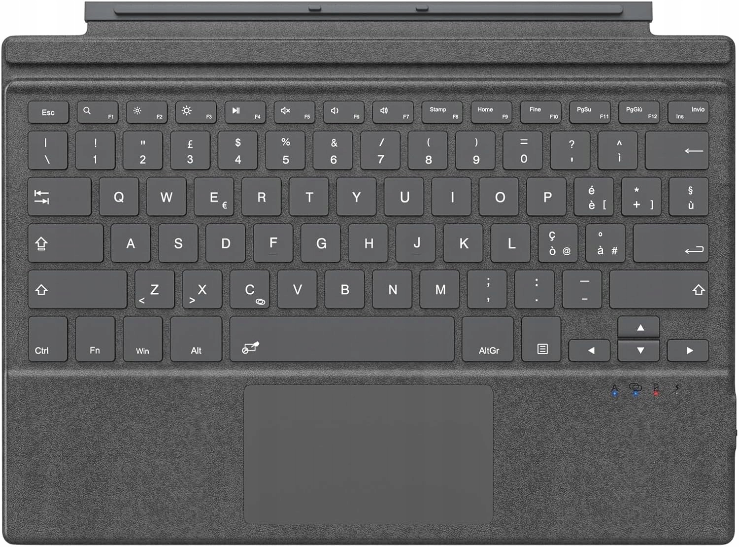 Bluetooth klávesnice pro Surface Pro 3-7 MoKo španělská Qwerty šedá