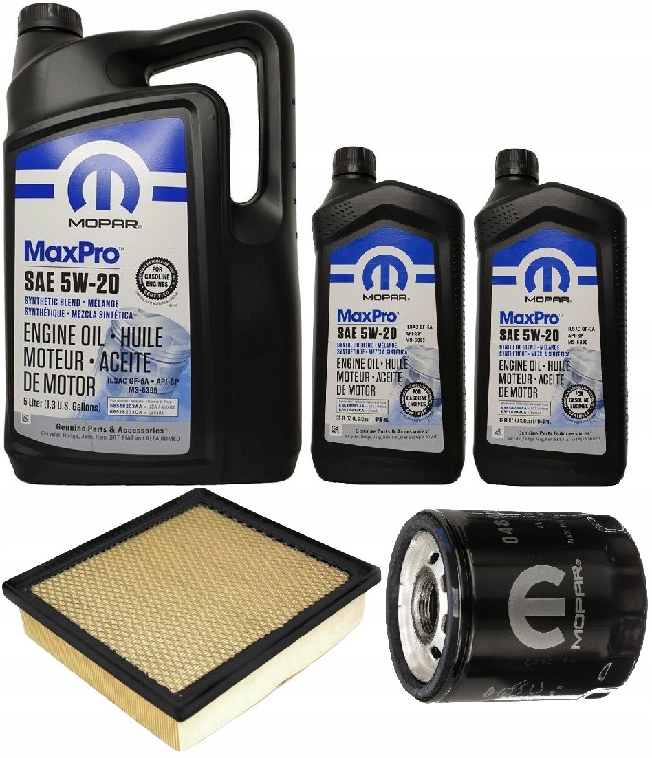 MOPAR 5W20 7L+FILTRY JEEP GRAND CHEROKEE 5,7 16-20