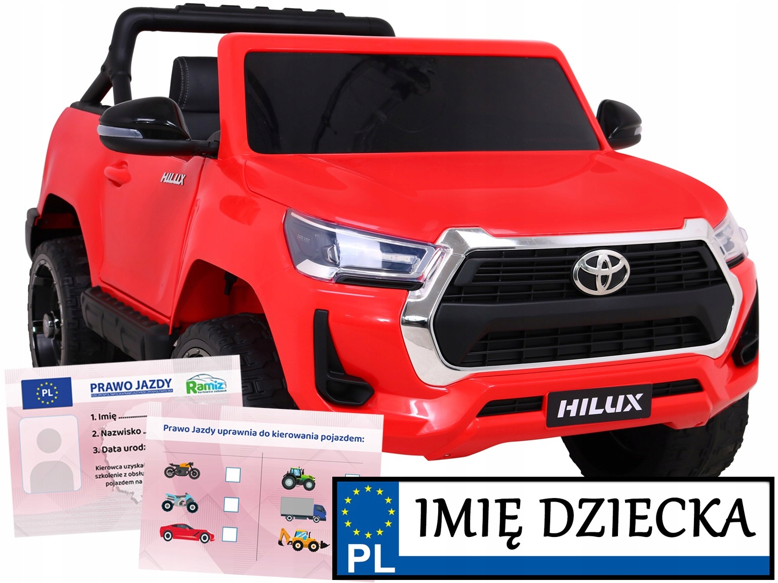 auto na akumulator dla dzieci Toyota Hilux zmienny napęd