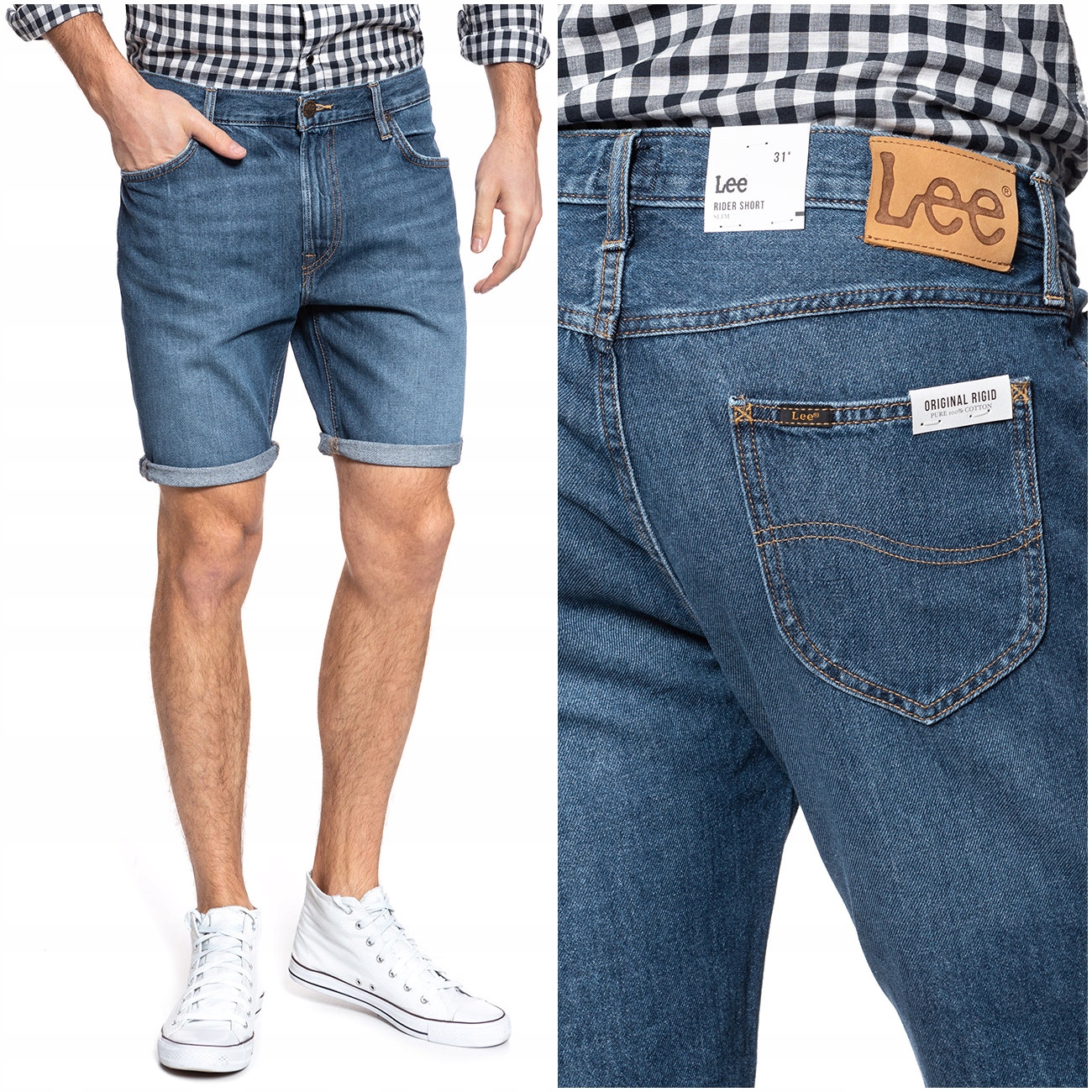 

Lee Rider Męskie Spodenki Szorty Jeansowe W31