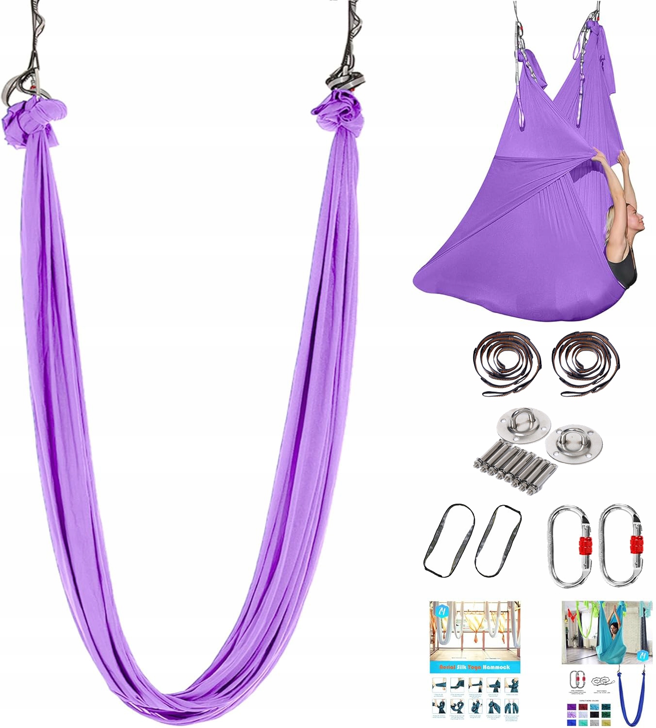 Hamak Szarfa Aerial Joga Chusta Do Ćwiczeń 280x500 Akrobatyczna Sensoryczna