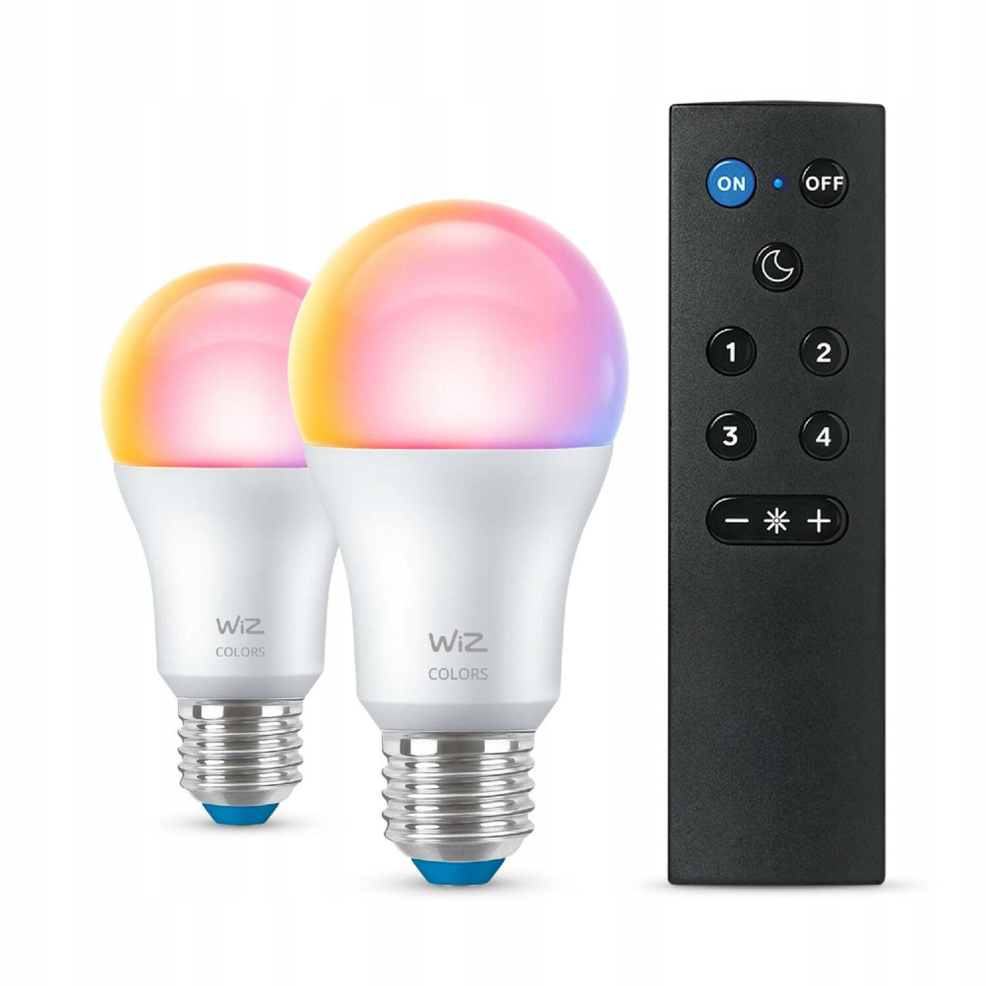 WiZ Set 2x Led žárovka E27 A60 8W (60W) 806lm 2200-6500K Rgb IP20, stmívate