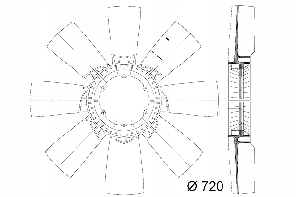 MAHLE WIATRAK WENTYLATORA DAF XF 105 XF 95 MAN HOCL SL II SÜ