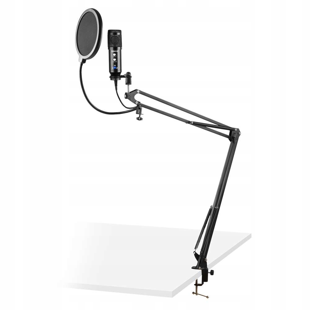 MIKROFON GAMINGOWY USB POP FILTR STATYW ZESTAW