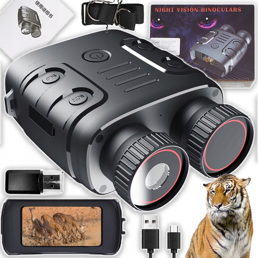 Dalekohled Pro Noční Vidění Digitální Lovecký Full Hd 1080P Dosah 800 M Zoom 10X