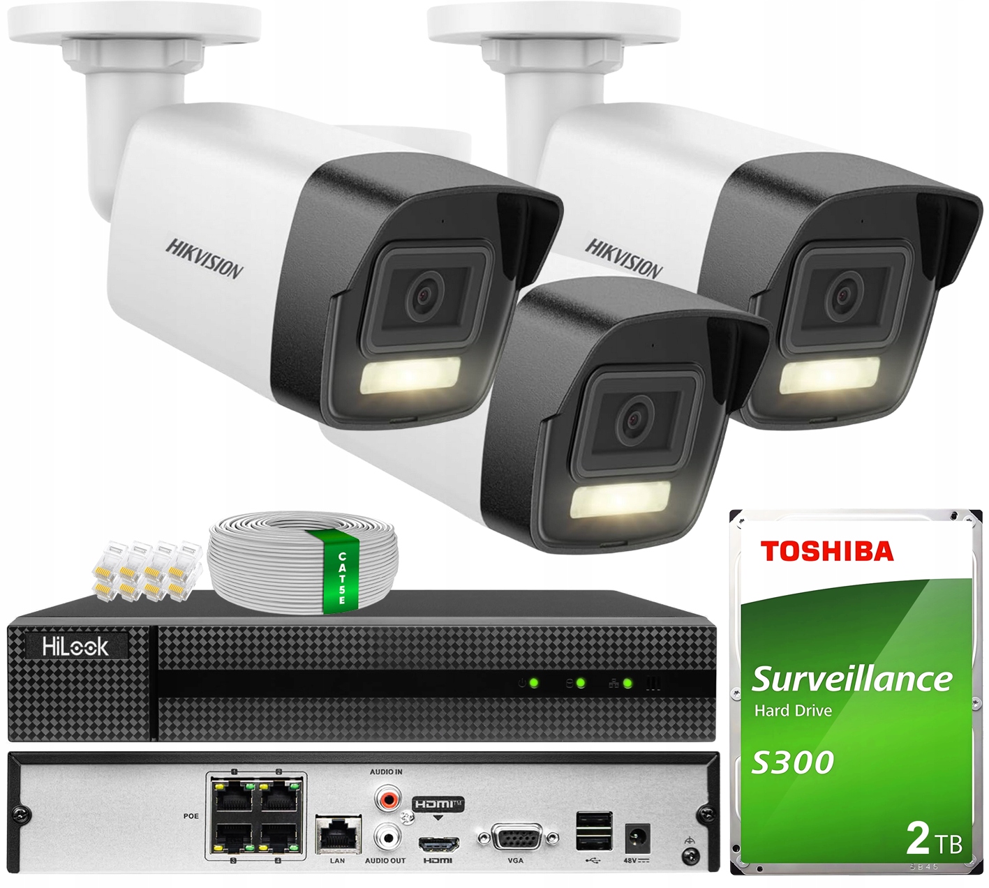 Ip kamera 6MPx Hikvision Smart Hybrid Light 3x DS-2CD1061G2-LIU s 2TB diskem