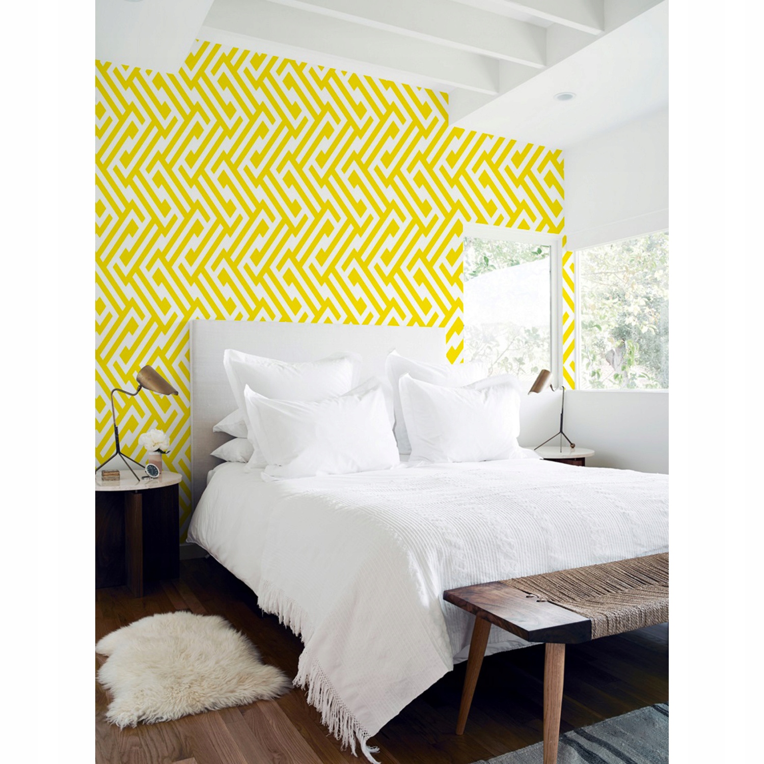 

Fototapeta ścienna Żółty pasek w jodełkę 250x250cm