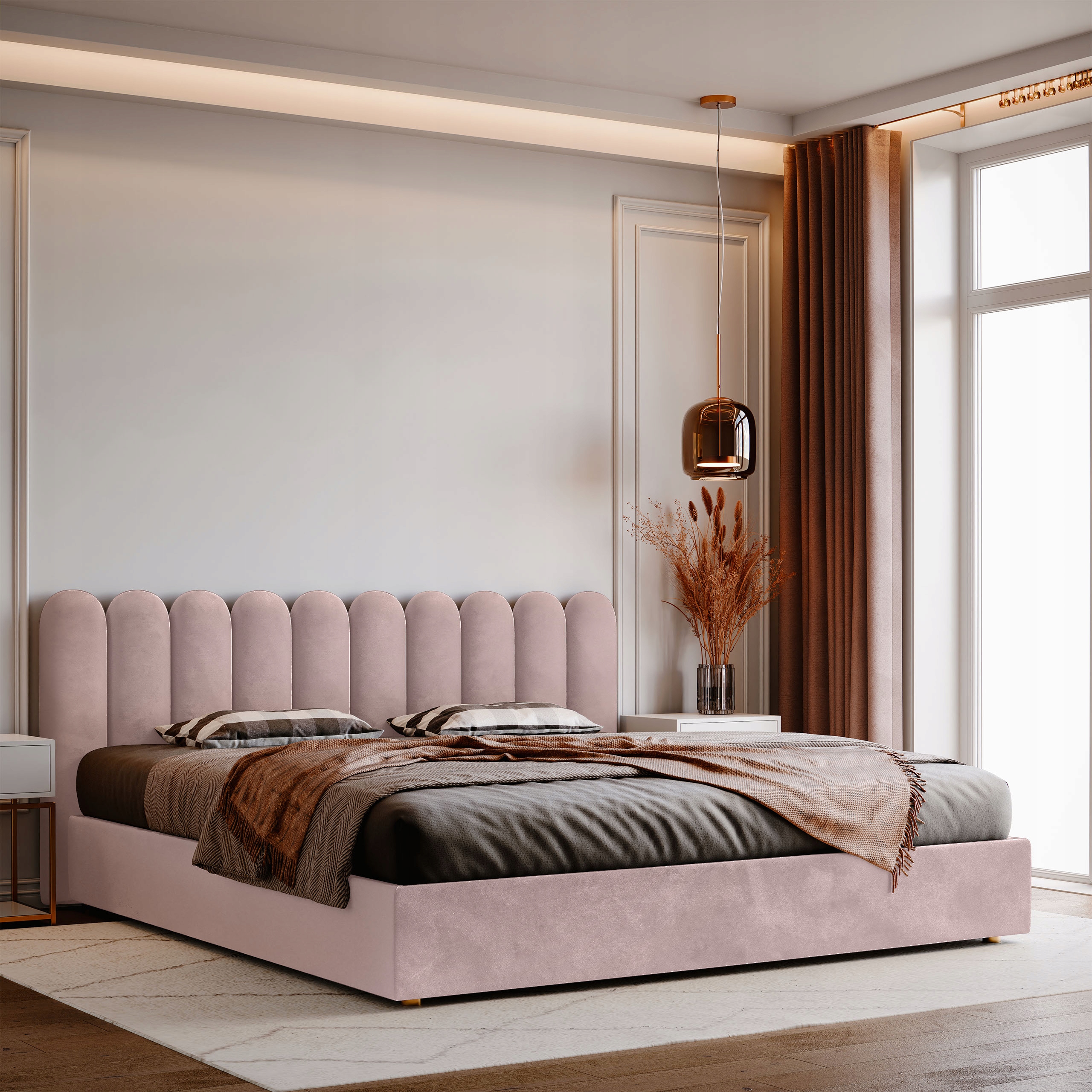 PANELE TAPICEROWANE NA ŚCIANĘ DLA DZIECI 60x20 Kształt wzoru płot