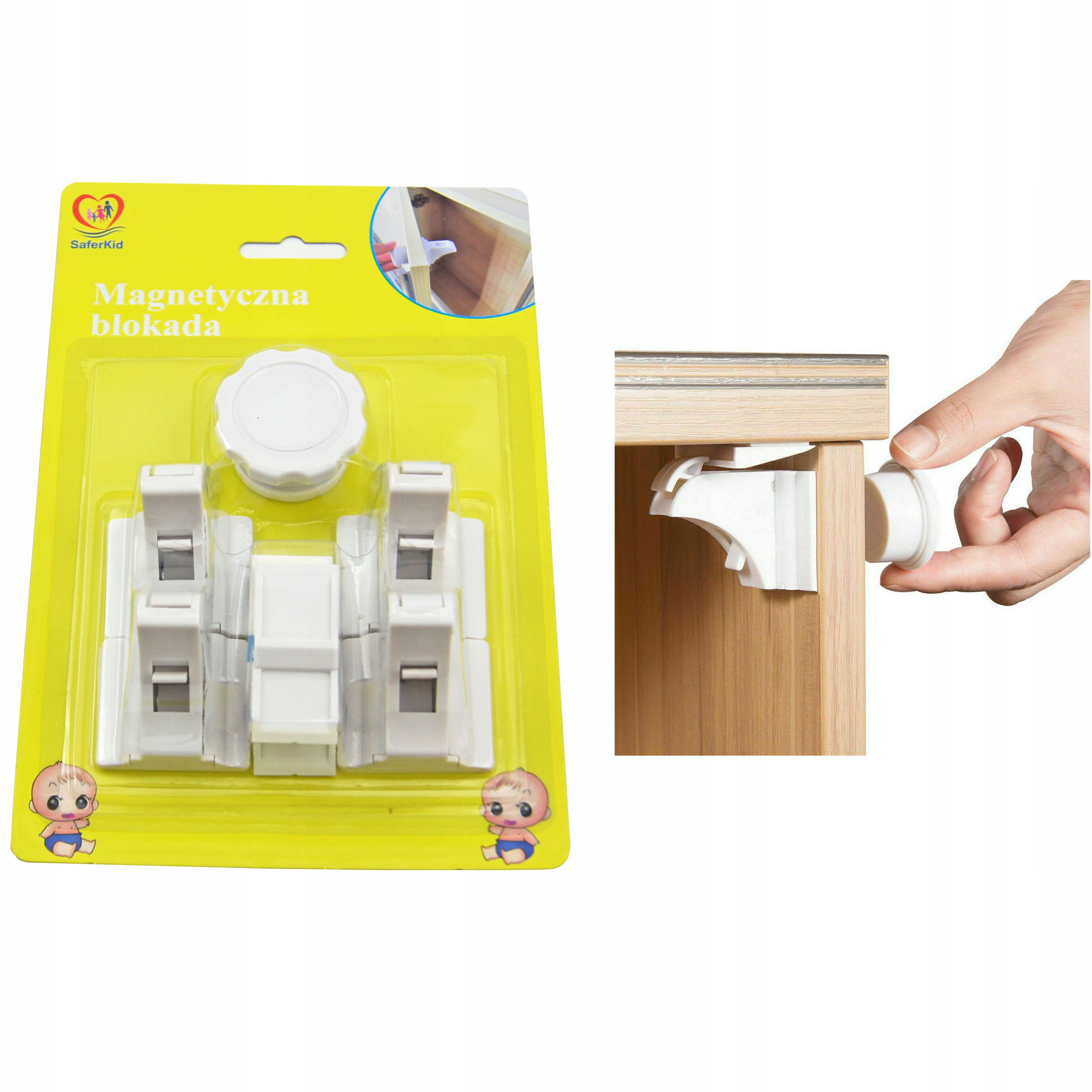 

Magnetyczna blokada zabezpieczenie 4 zamki 1 klucz