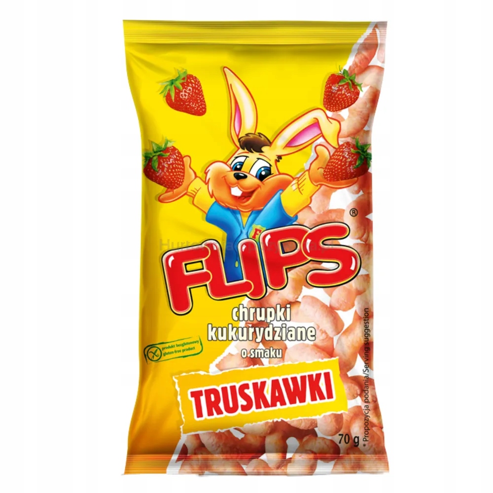 Sante Flips Kukuřičné křupky s jahodovou příchutí 70 g
