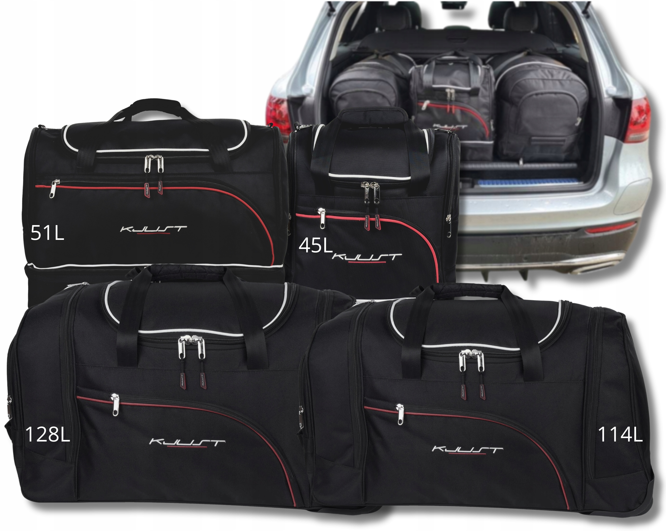 Cestovná Taška Do Kufra Mercedes-benz Glc Phev 2019-2022 4 ks