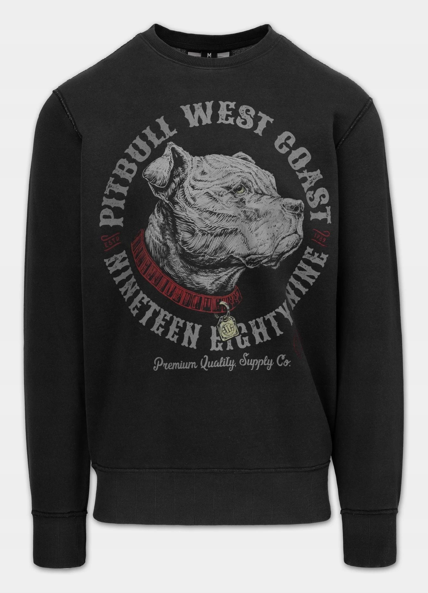 PitBull West Coast Pánská mikina Strength & Respect crewneck černá Pwc_