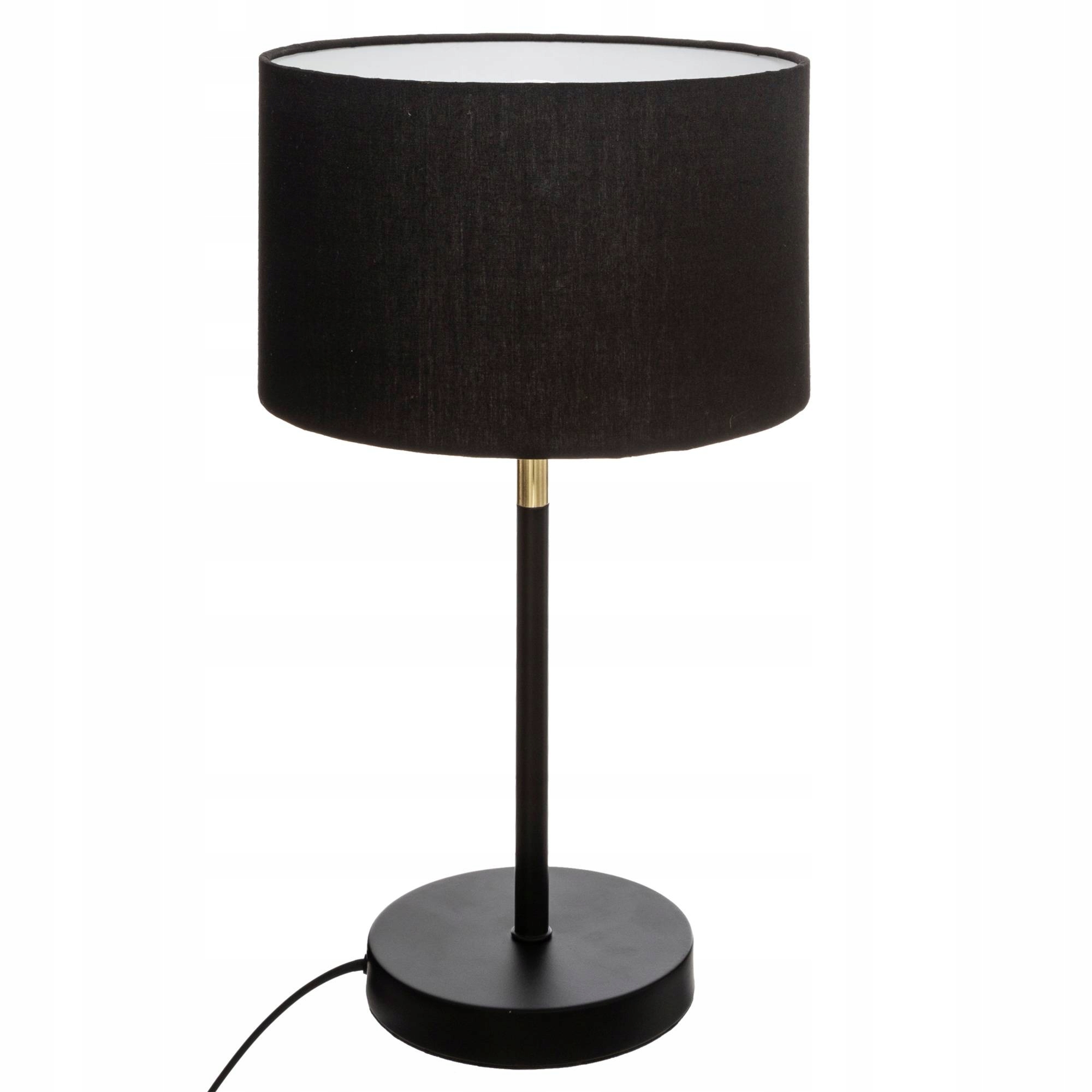 LAMPKA NOCNA STOŁOWA czarna z kloszem JULE 22x42