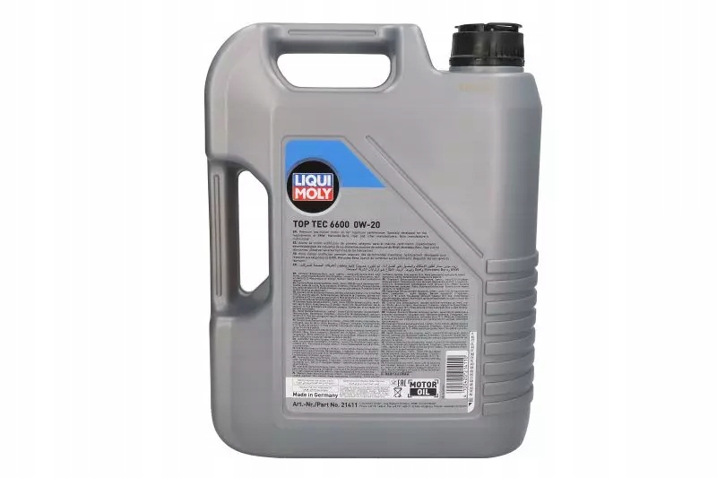 LIQUI MOLY TOP TEC 6600 0W20 C5 API SN PLUS RC 7L Specyfikacja jakościowa ACEA C5 API SN PLUS