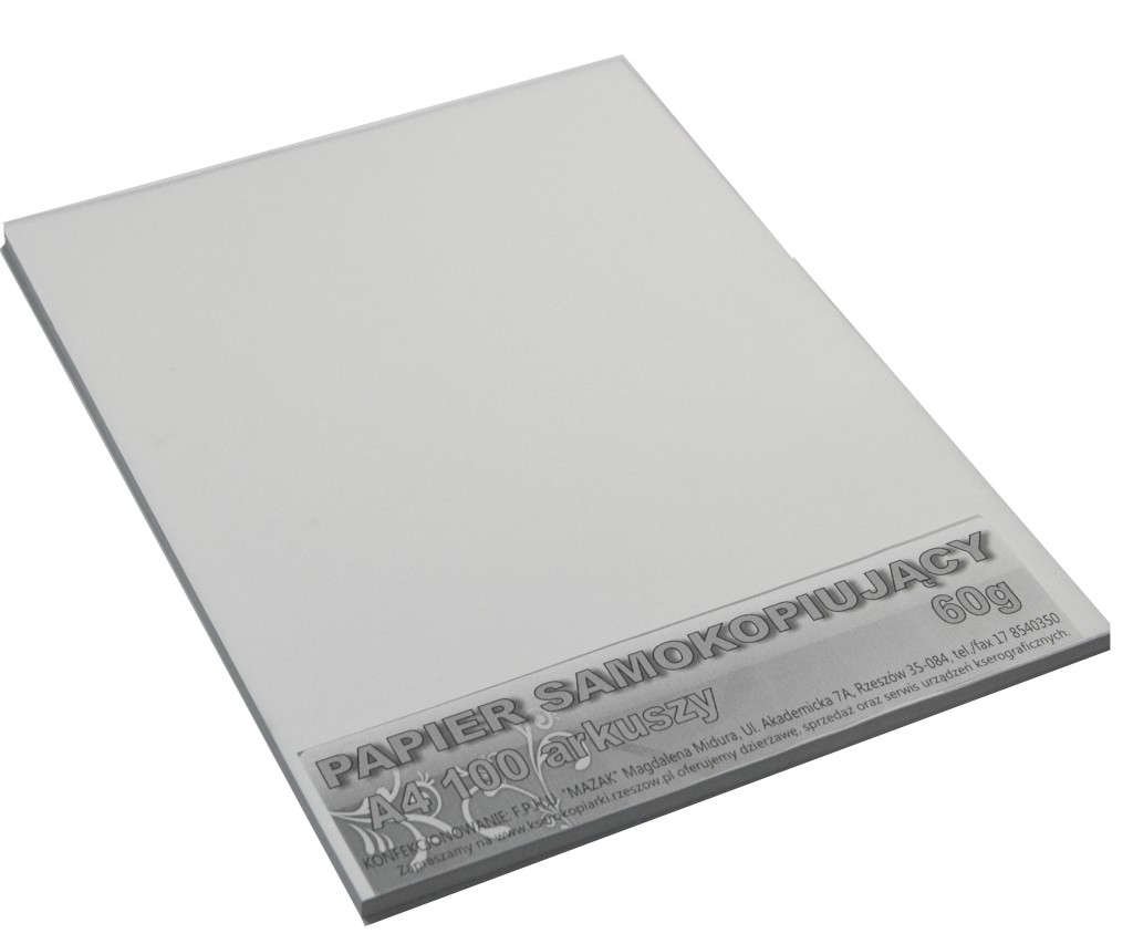 

Papier samokopiujący biały A4 100 arkuszy