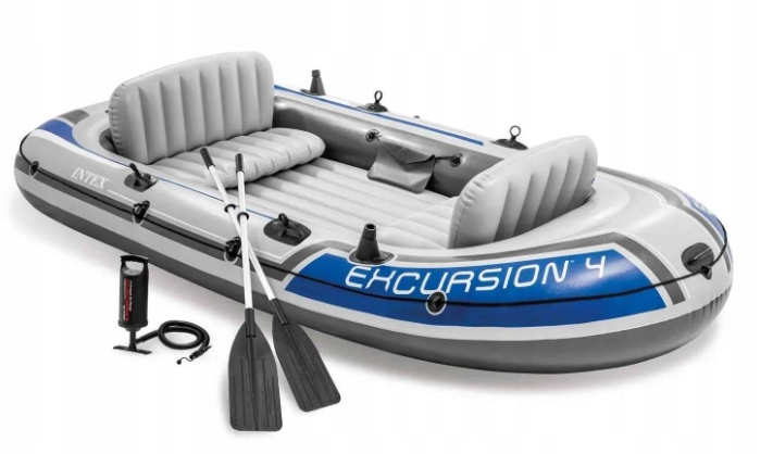 Ponton 4-osob Intex 68324 Excursion wiosła +pompka