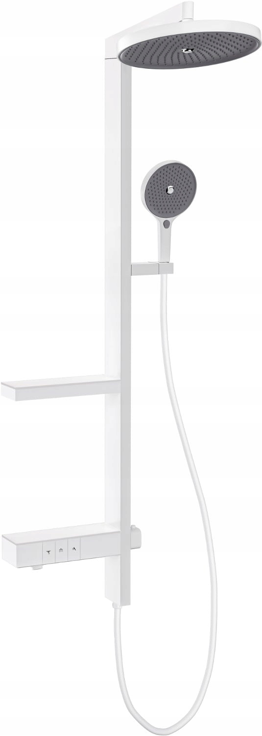 Mexen Dizzy biely sprchový set s dažďovou hlavicou a batériou