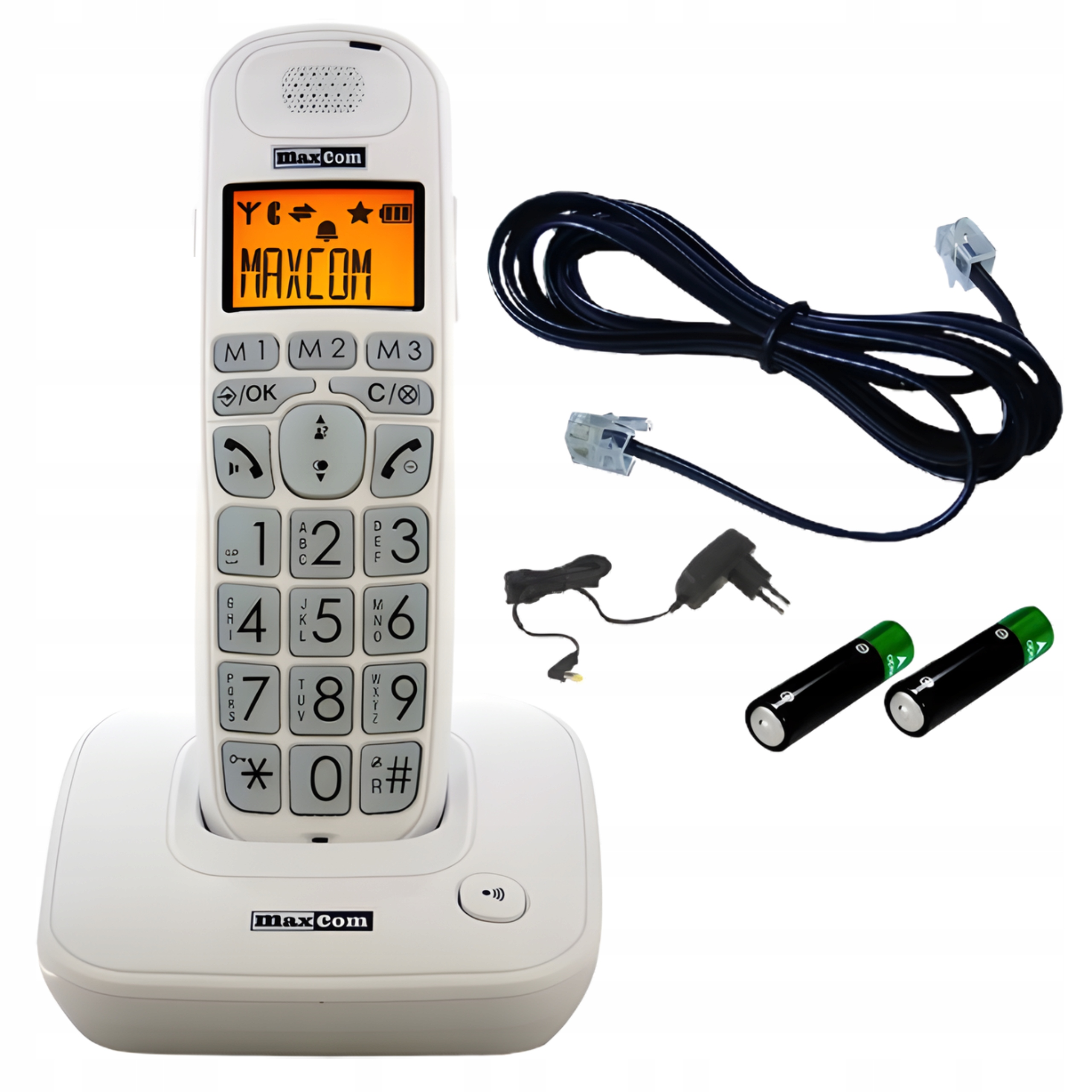 Telefon Stacjonarny Bezprzewodowy Maxcom MC6800 dla seniora Duże Klawisze