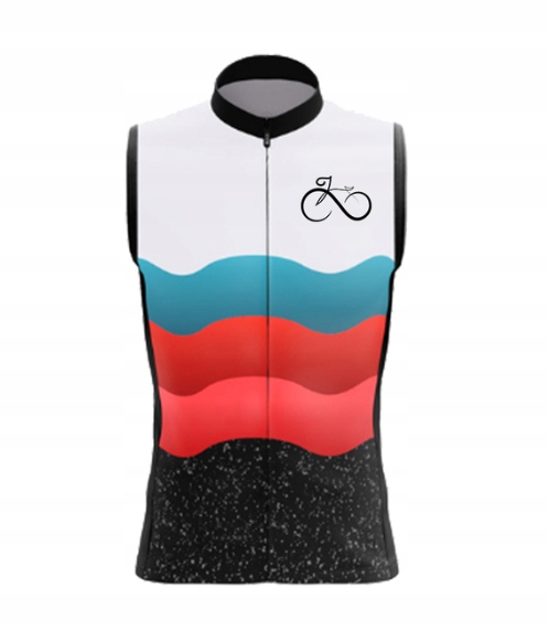 MĘSKA KOSZULKA ROWEROWA BLUZKA ZAMEK BEZ RĘKAWÓW