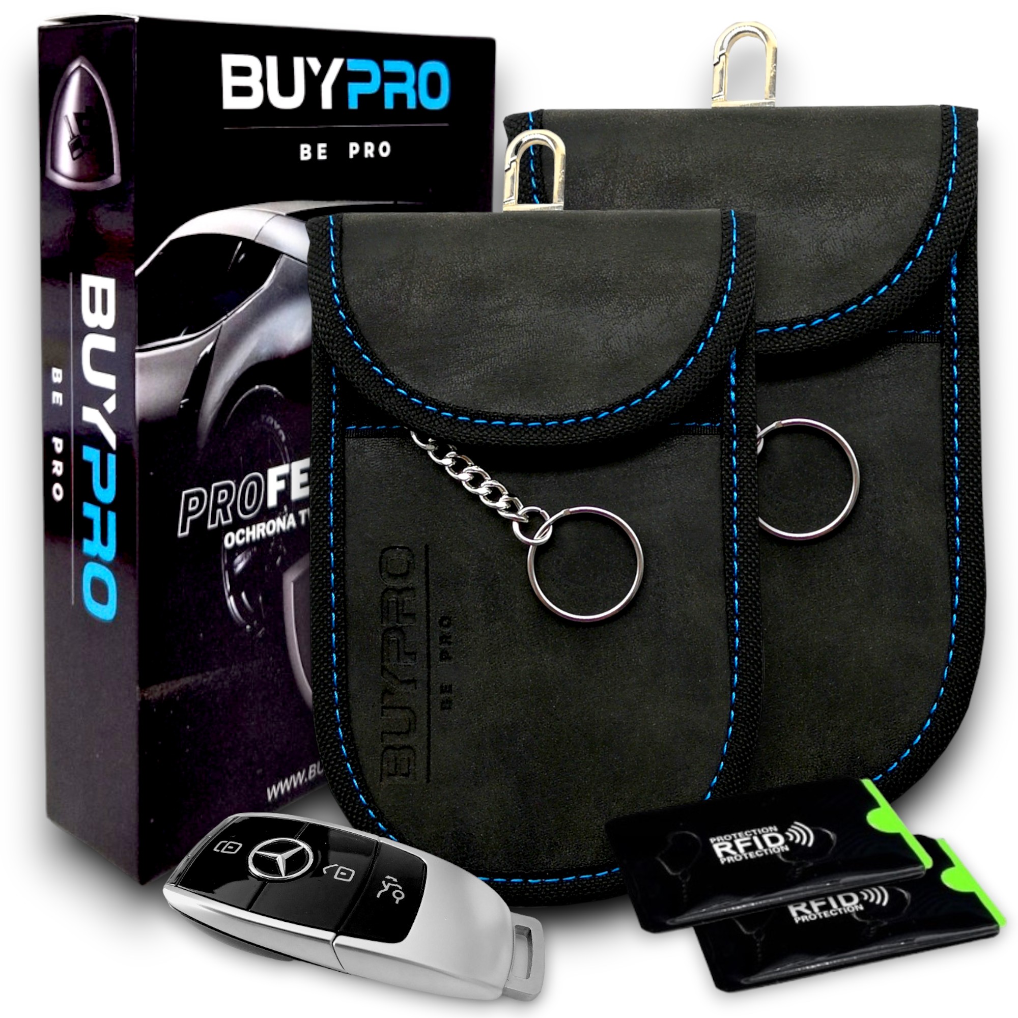 2x ETUI na Klucze Keyless Ochrona Blokada RFID Skóra