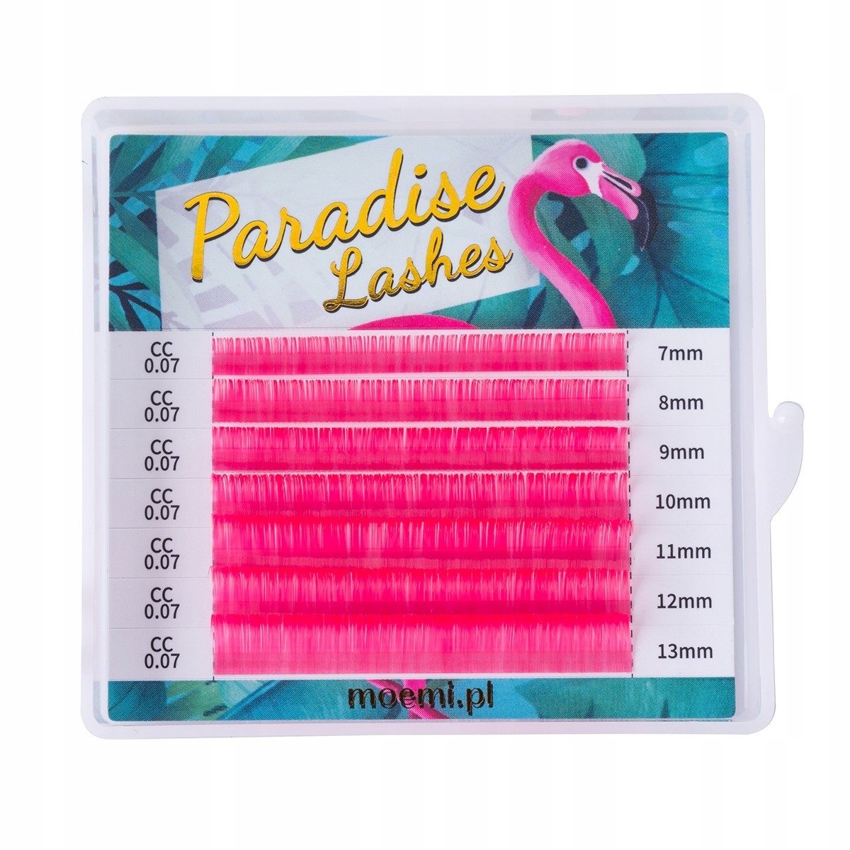Rzęsy Pink Paradise Lashes Kolorowe Moemi C 0.07 MIX (7-13mm)