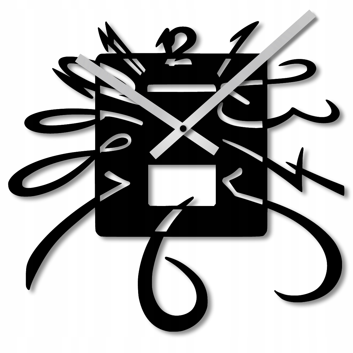 Nástěnné Hodiny 60 cm Nástěnné Hodiny Velké Dřevěné Hodiny Černé Moderní