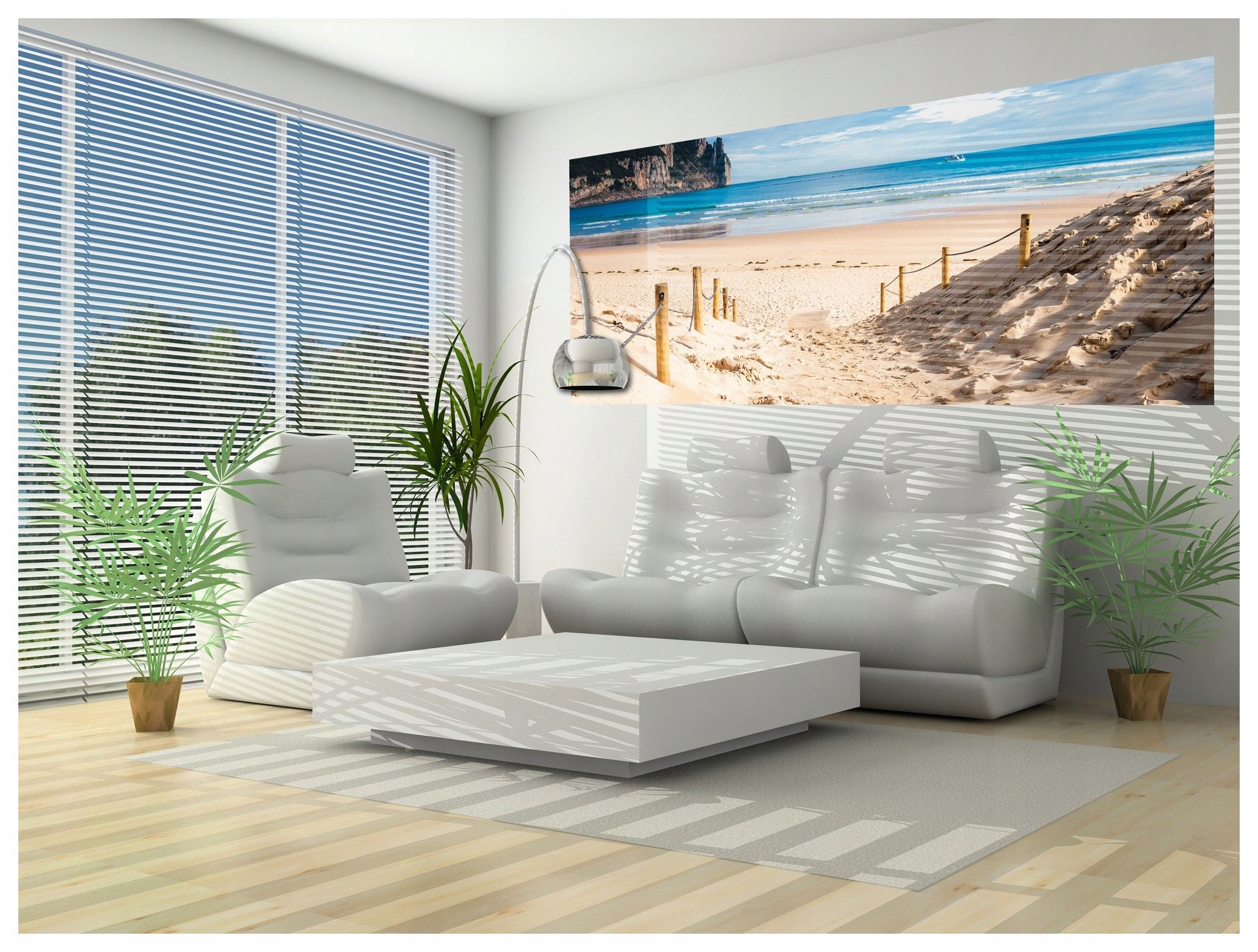 Fototapeta Pláž Moře Hory Béžová Relax Perspektiva 250x104 lepidlo